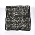 Elegante sciarpa di seta con stampa leopardata da donna foulard quadrato chic deco - 90x90cm / Grigio nero