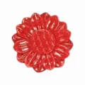 Vibrant red lotus flower resin incense holder aromatherapy accessory for home fragrance - 4.2*1CM / Brick Red