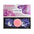 Lavendel wierookkegels cadeaupakket met bloemvormige aromatische tablet voor thuis. - Lavendel