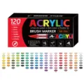 Set mit 120 professionellen Acryl-Pinselmarkern mit vollständiger Farbreferenzkarte - 120 Farben Set