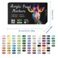 168 Colors Dual Tip Acrylic Paint Markers Set for Professional Art Drawing and DIY - 84 Pcs / 168 Colors Set