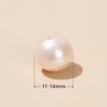 Perle de culture baroque naturelle de 11-14 mm pour la création de bijoux DIY chic. - Perle Ronde avec Trou (Seule) / 11-14mm / Blanc