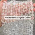 Perles carrées en quartz clair naturel pour la fabrication de bijoux et accessoires. - Perles Cube (9-11mm) / 1 Pièce