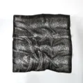Elegante pañuelo cuadrado de seda con estampado de leopardo gris y textura brillante premium - S213 gris
