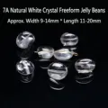Cuentas de cristal blanco natural 7A de alta calidad, ancho 9-14mm y longitud 11-20mm - Cuenta de Pepita 7A (9-14x11-20mm) / Pieza única