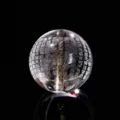 Cuenta redonda de cristal de roca natural con el Sutra del Corazón grabado para DIY - Cuenta Redonda Grabada Sutra del Corazón (10mm) / Pieza única