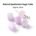 8mm natural light purple kunzite square cube beads for handmade DIY jewelry crafting - Sugar Cube Shape / 8mm