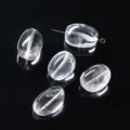 Cuentas de cuarzo transparente natural de forma ovalada irregular para joyería de DIY - Cuenta de Pepita Grande (15x19-16x26mm) / Pieza única