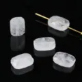 Cuentas de cristal blanco natural translúcido, forma ovalada facetada para joyas DIY - Cuenta Rectangular Facetada (8x12mm) / Pieza única