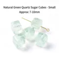 Small natural green strawberry crystal cube beads 7-10mm for DIY jewelry crafts - Standard Size / Natural Green Crystal Cube - Small