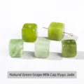 Natürliche Muscat-grüne Xiuyan-Jade quadratische Perlen für DIY-Schmuckherstellung - Natürliche Muscat-Jade Würfel (JDXFK24) / 8mm