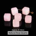Quadratische Naturrosa Rosenquarzperlen 9-10mm für DIY-Schmuckherstellungszubehör - Natürlicher Rosenquarz-Würfel / 9-10mm / Rosa