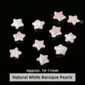 Natural white baroque pearls in star shape for DIY jewelry making accessories 10-11mm - Star Shape (Single Piece) / 10-11MM / White