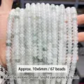 10x6mm Tianshan Green Jade abacus beads for DIY jewelry, 67 pieces strand - Abacus Beads / 10x6mm (Approx 67 Pcs)
