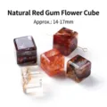 Natürliche rote Hämatoid-Quarz-Würfelperlen für DIY-Schmuckherstellung, 14-17 mm - Natürlicher Roter Hämatoidquarz Würfel (JDXFK24) / 14-17mm