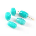 Natural Amazonite stone barrel beads for handmade DIY jewelry making accessories - Barrel Shape