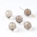 Cuentas facetadas de cuarzo ahumado natural para la creación de joyas y pulseras DIY - Cuenta de Piña de 12mm / 12mm / Marrón Té