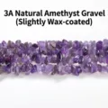 3A-Qualität natürliche lila Amethyst-Splitterperlen für die DIY-Schmuckherstellung - 3A Qualität Unregelmäßige Perlen (Leicht Gewachst) / 3-5mm 80cm Länge (Ca. 350 Stk)