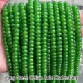 Detailed view of sun green chalcedony abacus beads for handmade jewelry accessories - Abacus Beads / 8*5mm (Approx 70 Pieces) / Bright Green
