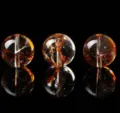 Natürliche goldene Rutilquarz Kristallperlen lose Rundperlen für DIY Schmuckherstellung - 10mm / 7A Optimierter Goldfolien-Koi-Kristall