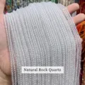 Natural faceted rock quartz crystal beads for DIY jewelry making and accessories - 2mm (Approx. 180 Beads) / Faceted Clear Quartz