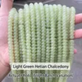 High quality loose light green chalcedony rondelle beads for DIY jewelry making accessories - Abacus Beads / 8*5mm (Approx 70 Pieces) / Light Aqua Green
