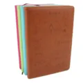 PU leather notebook A5 journal diary cute embossed design planner office stationery set - Default