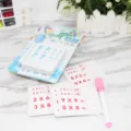 Vue détaillée de cartes de mathématiques portables avec des feutres effaçables pour enfants. - Style 1
