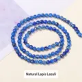 High-quality 4mm faceted natural blue lapis lazuli disc beads for DIY jewelry making - 4x3mm (86 Pieces/Strand) / Lapis Lazuli
