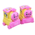 Cute cartoon train-shaped manual pencil sharpener for students in pink and yellow - Pink and Yellow Locomotive Style / 125x95x128mm