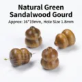 Perles en forme de gourde en bois de santal vert naturel pour accessoires bijoux, 16x19mm - 16x19mm / Calebasse en Bois de Santal Vert Naturel