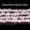 Fragmentos de cuarzo rosa natural con agujeros para creación de joyas de bricolaje - 3-5mm Approx 80cm/Strand / Fragmentos de Cuarzo Rosa Natural (JDXSS06)