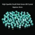 4mm hellgrüne irisierende AB-Kristallperlen mit Facettenschliff für DIY-Schmuck - 4mm / Hellblau-Grün AB Bikonus-Design (JDLBL04)