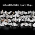Chips de cuarzo rutilado negro natural para la creación de joyas y accesorios DIY - 5-8mm aprox. 80cm/Tira / Fragmentos de Cuarzo Rutilado Negro Natural (JDXSS06)