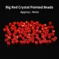 4mm facettierte rote Bikone-Kristallglasperlen für DIY-Schmuckherstellung - 4mm / Leuchtend Rotes Bikonus-Design (JDLBL04)