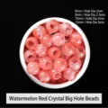 Premium watermelon red crystal large hole beads for DIY jewelry making and accessories - 12mm (5mm Hole) / Watermelon Red Crystal