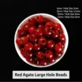 Natural red agate large hole beads for DIY jewelry making and accessories - 6mm (Hole Diameter 2mm) / Red Agate