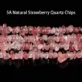 Cuentas de trozos de cristal de cuarzo fresa natural premium para hacer joyas DIY - 3-5mm Approx 80cm/Strand / Fragmentos de Cuarzo Fresa Natural 5A