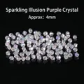 4mm facettierte irisierende lila Phantom-Kristallglasperlen für DIY-Schmuck - 4mm / Phantompila AB Bikonus-Design (JDLBL04)