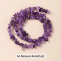 5A grade natural purple amethyst irregular crystal chips strand for DIY jewelry - 7A Natural Amethyst Chips (Lightly Waxed) / 5-8mm Approx 122 Pieces Approx 40cm/Strand