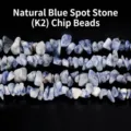 Cuentas de piedra natural con manchas azules para joyería y artesanía de bricolaje - 5-8mm aprox. 80cm/Tira / Fragmentos de Piedra de Punto Azul Natural (JDXSS06)