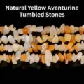 Cuentas de piedra aventurina amarilla natural para la creación de joyas artesanales - 5-8mm aprox. 80cm/Tira / Fragmentos de Aventurina Amarilla Natural (JDXSS06)
