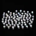 4mm facettierte irisierende Kristall-Glasperlen in AB-Weiß für handgefertigten DIY-Schmuck - 4mm / Schillerndes Weißes Bikonus-Design (JDLBL04)