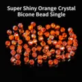 Facettierte 4mm leuchtend orangefarbene Kristallperlen für DIY-Schmuckherstellung Zubehör - 4mm / Schillerndes Oranges Bikonus-Design (JDLBL04)
