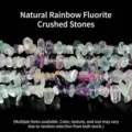 Cuentas de esquirlas de cristal de fluorita arcoíris natural para creación de joyas DIY - 3-5mm Approx 80cm/Strand / Fragmentos de Fluorita Arcoíris Natural (JDXSS06)