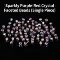 Funkelnde 4mm facettierte irisierende lila Kristallglasperlen für DIY-Schmuckherstellung - 4mm / Schillerndes Lila Bikonus-Design (JDLBL04)