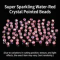 4mm irisierende wassermelonenrote facettierte Kristall-Bicone-Perlen für DIY Schmuck - 4mm / Schillerndes Wasserrot Bikonus-Design (JDLBL04)