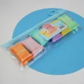 Macaron snoep vorm markeerstift set van 6 gekleurde pennen in heldere plastic opbergzak. - Eén Pak (6 Stuks/Pak) / Beitelpunt