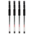 4-pack 0.5mm black gel pens, smooth writing smooth ink stationery school office supplies black - Black