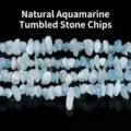Cuentas de cristal de aguamarina azul natural con agujeros para la creación de joyas DIY - 3-5mm Approx 80cm/Strand / Fragmentos de aguamarina natural (JDXSS06)